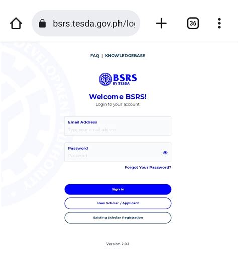 bsrs log in|Welcome! [www.tesda.gov.ph].